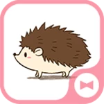 cute hedgehog theme android application logo